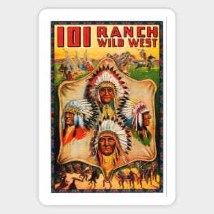 101 Ranch Wild West Show, 1910. Vintage Poster Magnet